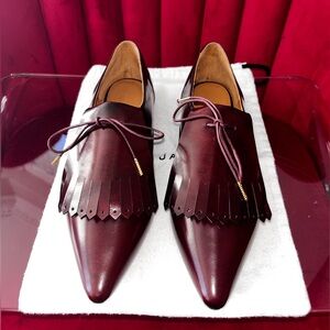 NWOB MARC JACOBS Burgundy Ballerina Oxfords with Kilties